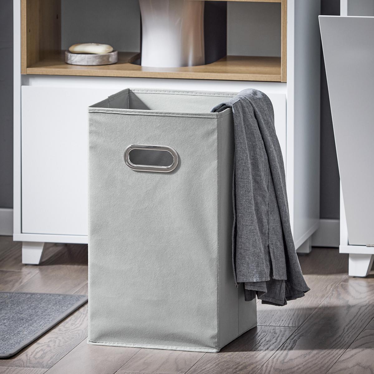 WÄSCHESCHRANK Weiß - Weiß, Holzwerkstoff (35/105/30cm) - SoBuy
