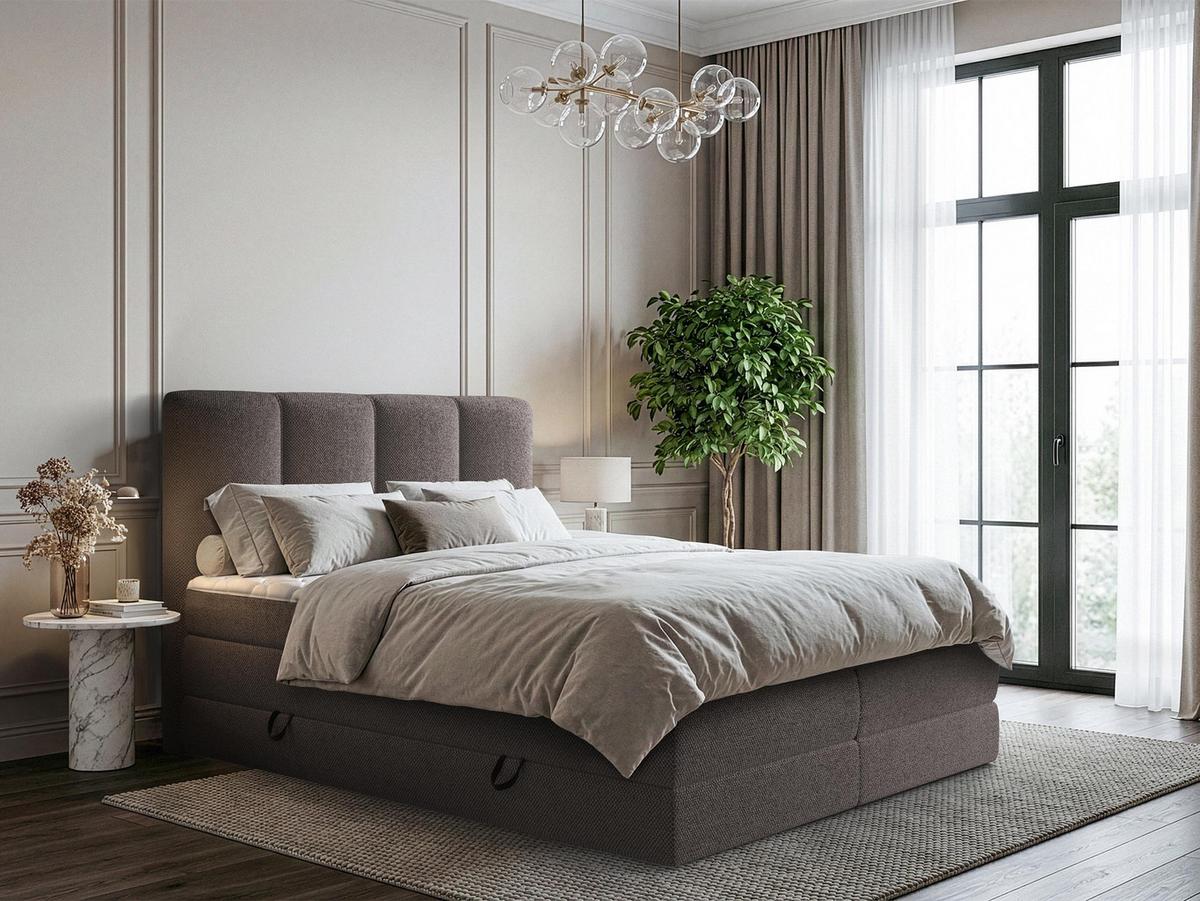 BOXSPRINGBETT Point - Dunkelgrau, Holz/Holzwerkstoff (180/200cm) - MIRJAN24