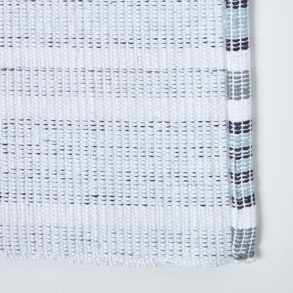 BADEMATTE 40/60 cm gestreift, Baumwolle - Grau, Textil (40/60cm) - Homescapes