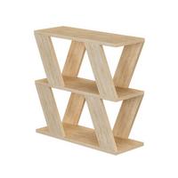 BEISTELLTISCH mit 3 Tabletts L60 cm - Lazena - Eichefarben, Holzwerkstoff (60/22/57cm) - Calicosy