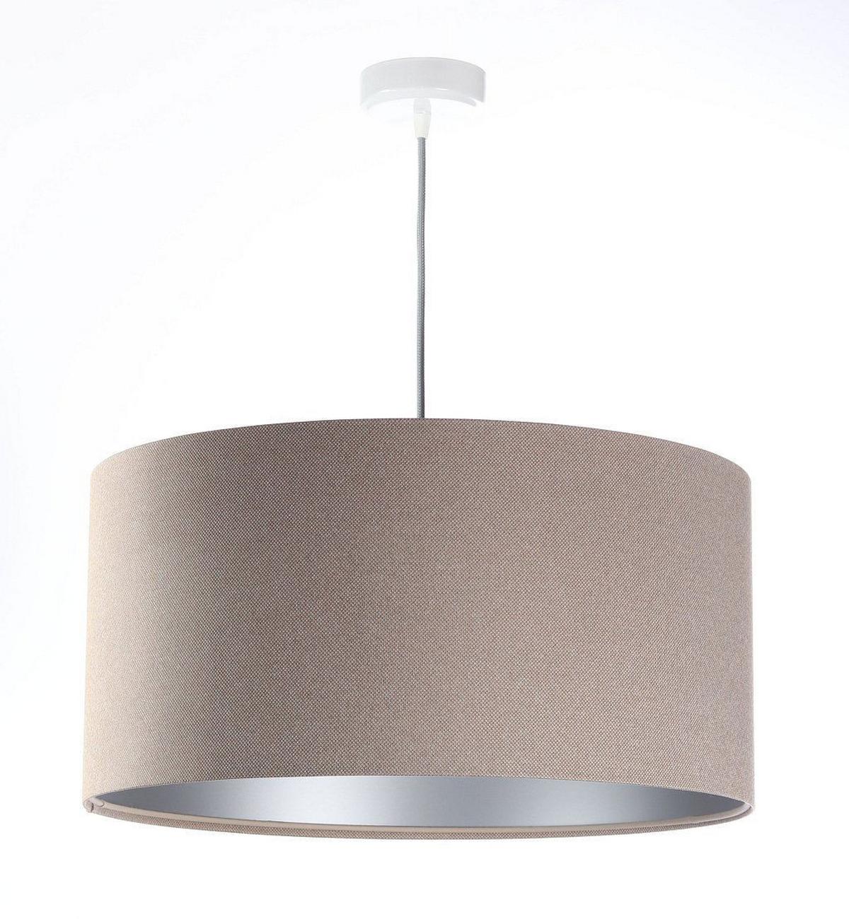 HÄNGELEUCHTE Silber 50/25 cm - Beige/Silberfarben, Kunststoff (50/0.8/25cm) - ONZENO