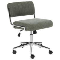 SCHREIBTISCHSTUHL Olivgrün Arloft - Olivgrün, Textil/Metall (60/73/60cm) - Beliani