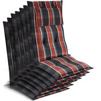 HOCHLEHNER Highlux HL 120x52x7cm Grau-Orange-Weiß-Kariert (7tlg) - Orange, Textil (52/120cm) - Beautissu 