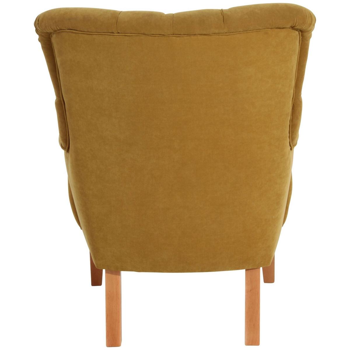 SESSEL Kaiya Bezug Veloursstoff Buche natur / mais - Gelb, Kunststoff (71/97/82cm) - 58aufmkessel