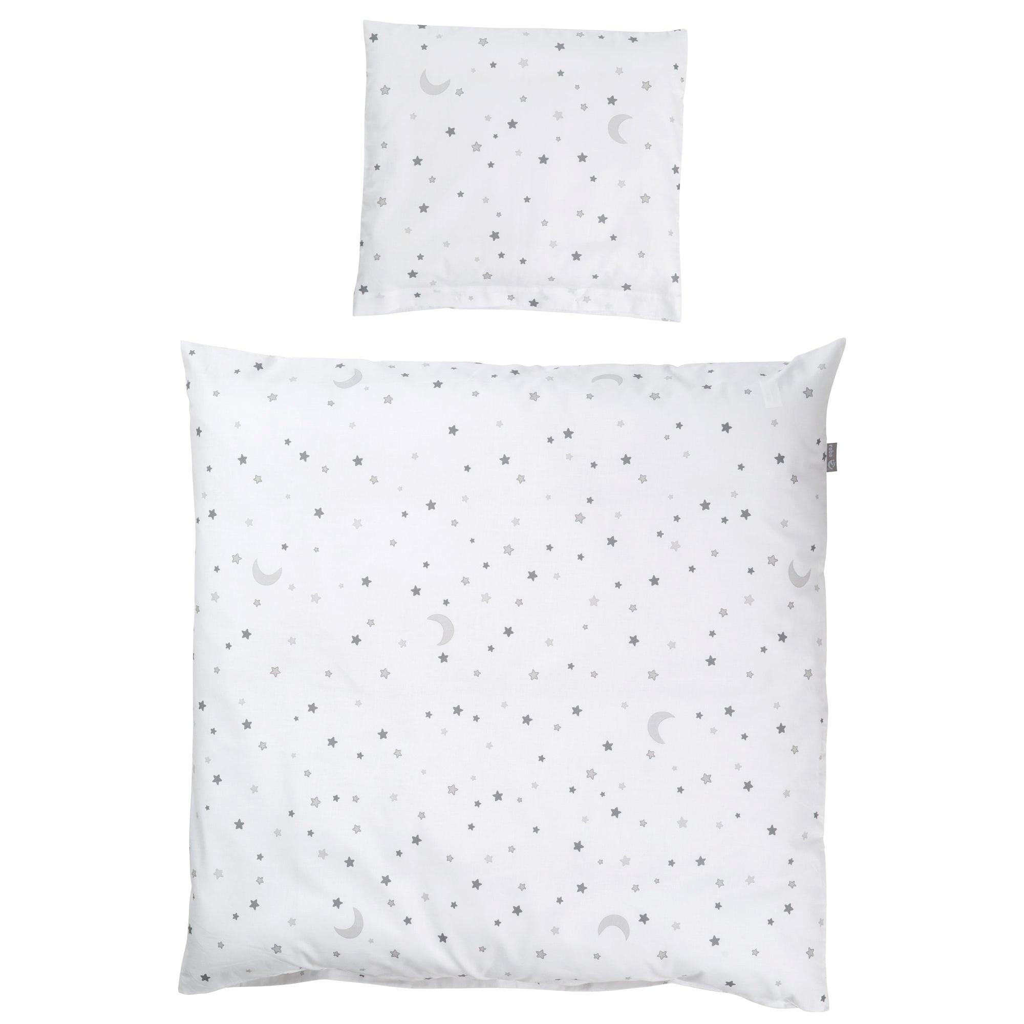 BABYBETTWÄSCHE Sternenzauber grau 80 x 80 cm - Weiß, Textil (80/80cm) - Roba