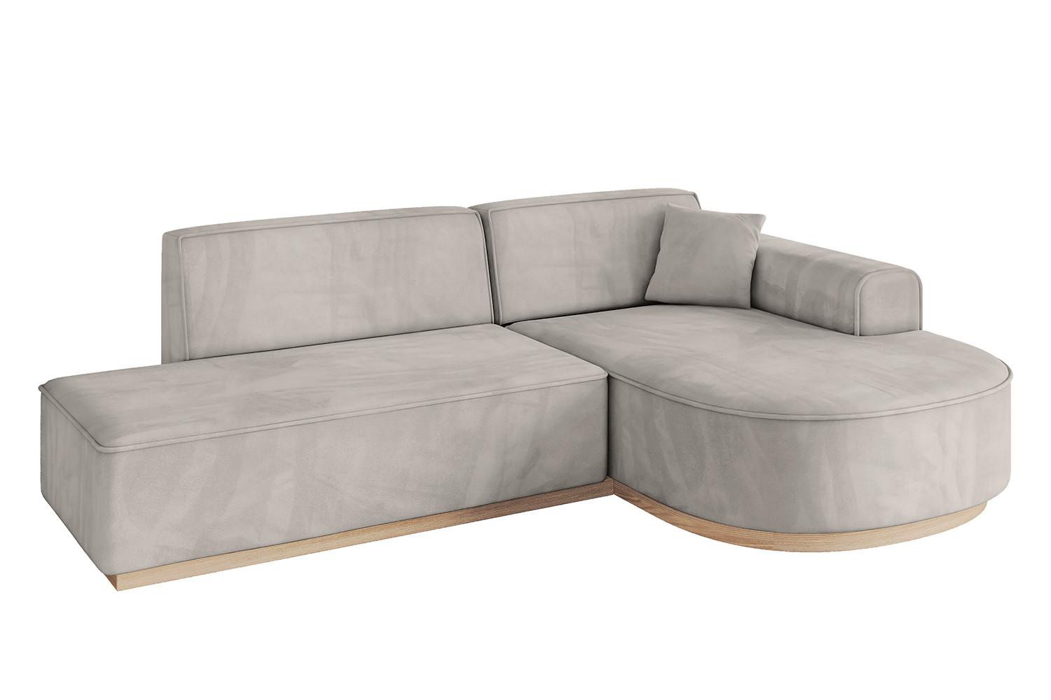 ECKSOFA Ottomane Rechts ARRIO-L1 - 243x171x83 cm Hellbraun - Hellbraun, Holzwerkstoff/Textil (243/171cm) - ALTDECOR