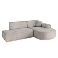 ECKSOFA Ottomane Rechts ARRIO-L1 - 243x171x83 cm Hellbraun - Hellbraun, Holzwerkstoff/Textil (243/171cm) - ALTDECOR