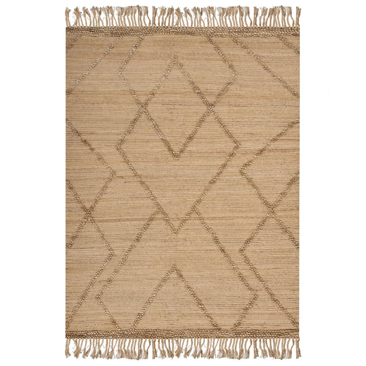 TEPPICH geflochten Beige 200/300 cm Handere - Beige, Naturmaterialien (200/300cm) - Beliani