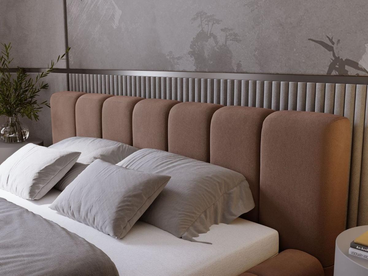 POLSTERBETT Orio 180x200 Braun - Braun, Textil (180/200cm) - Graingold