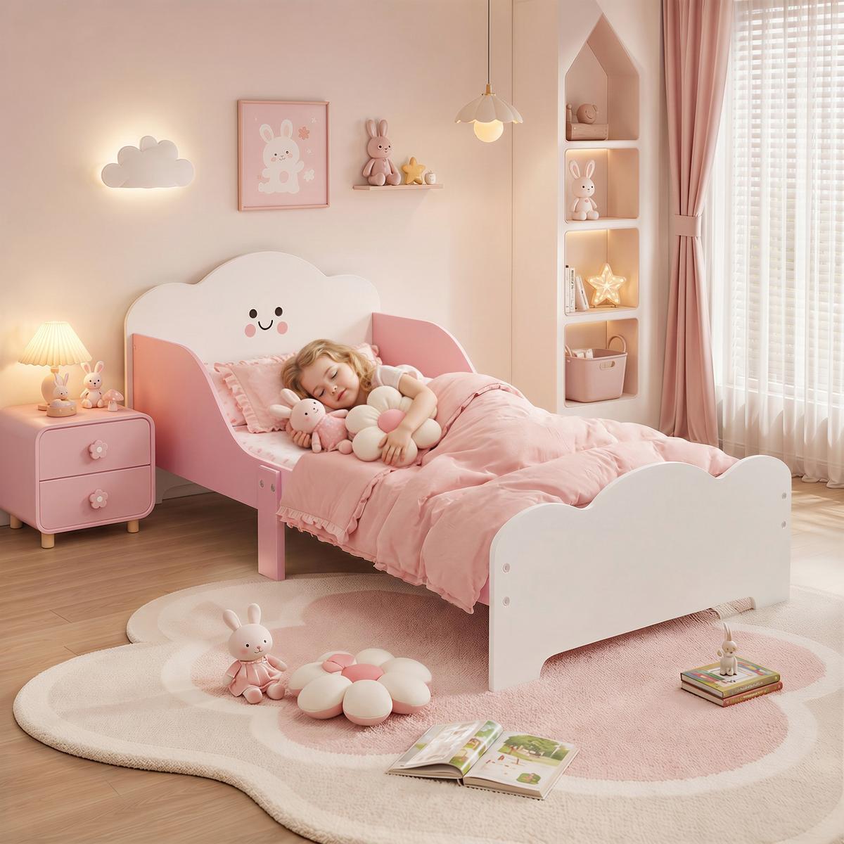 KINDERBETT MDF Rosa - Rosa, Holzwerkstoff (70/140cm) - AIYAPLAY