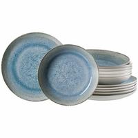 TAFELSERVICE Oslo blau-grau 12-tlg. - Blau/Grau, Keramik (28/28.5/28cm) - Ritzenhoff Breker