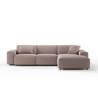 ECKSOFA RANI Pink Cord - Schwarz/Rosa, Kunststoff/Textil (299/189cm) - KAWOLA