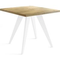 ESSTISCH Quadro quadratischer ausziehbarer, Wotan Eiche 100-150/100/76 cm - Eiche Wotan/Weiß, Holz/Holzwerkstoff (100/150/76cm) - WFL GROUP