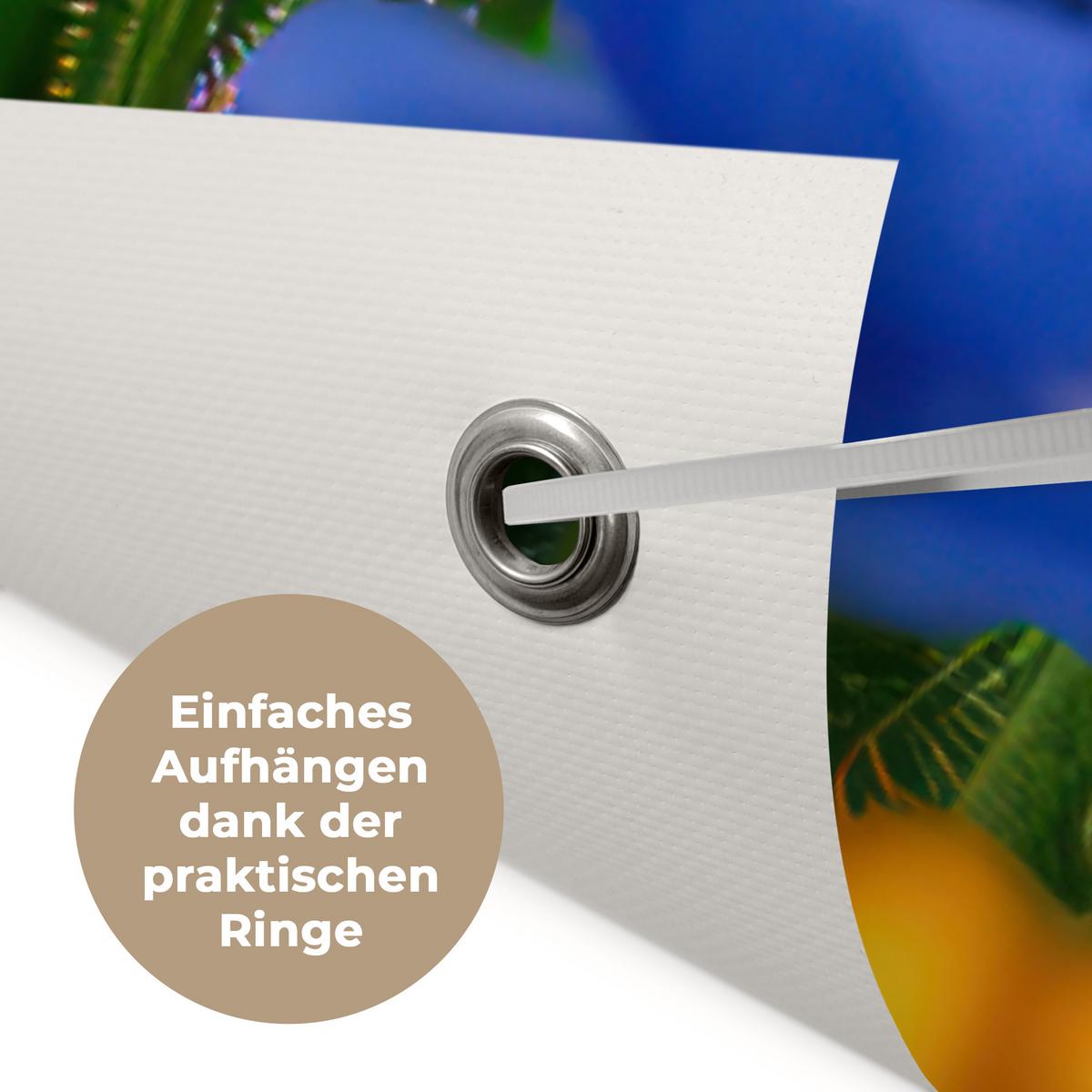 GARTENPOSTER Blumen - Mohnblumen - Farbenfroh - Natur Gartendekoration 120x160 cm - Dunkelorange, Kunststoff (120/160/0.2cm) - OnlyWow