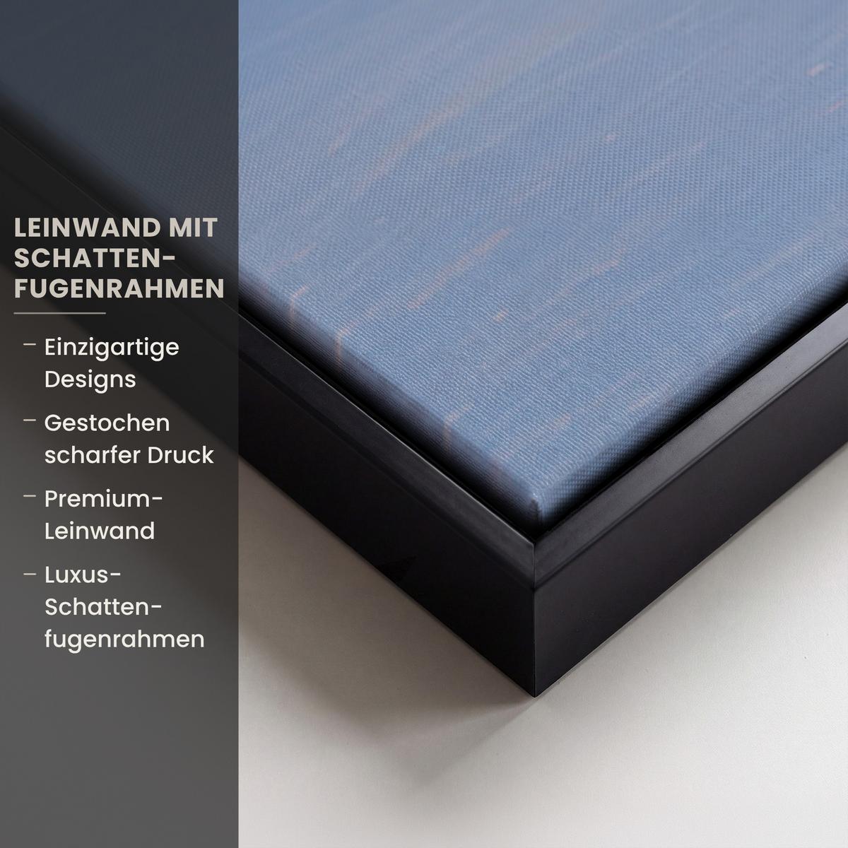 LEINWAND Bilder mit Rahmen - Baum - Jahreszeiten - Winter - Landschaft - 100x150 - Multicolor, Textil (100/150cm) - MuchoWow