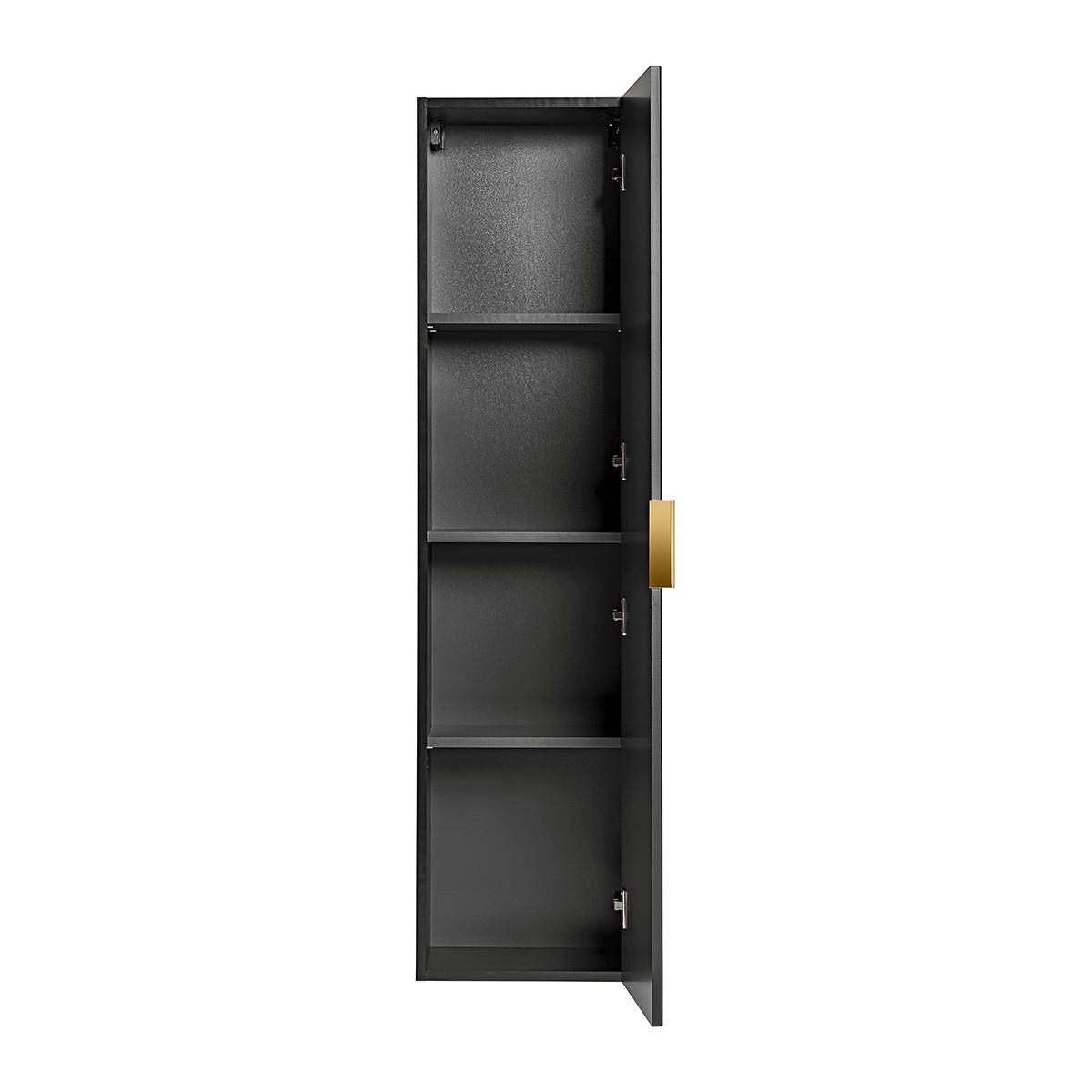 HÄNGESÄULE Adriel Mattschwarz - Schwarz, Holzwerkstoff (35/140/25cm) - Petits-meubles