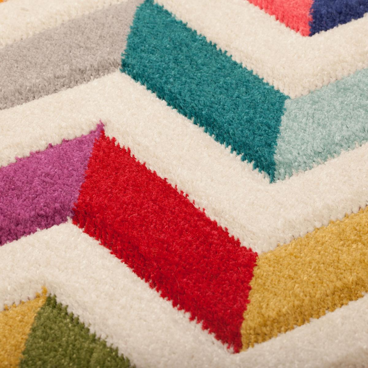 TEPPICH MEON, geometrisch, Bunt, Ø 160 cm - Multicolor, Textil (160/160cm) - KADIMA DESIGN