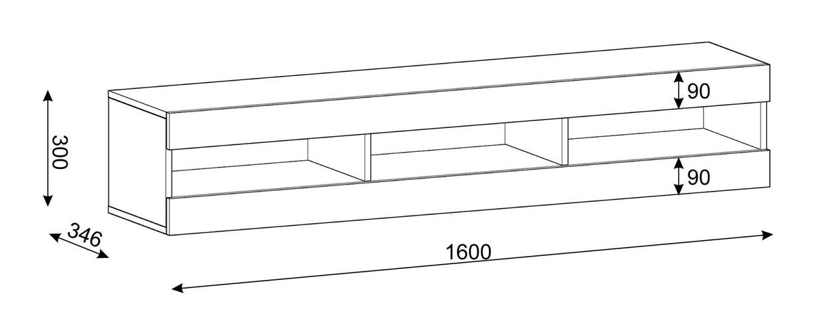 TV LOWBOARD Matera Grau 160/32/35 - Grau, Holzwerkstoff (160/32/35cm) - RAUMHIRSCH FURNITURE