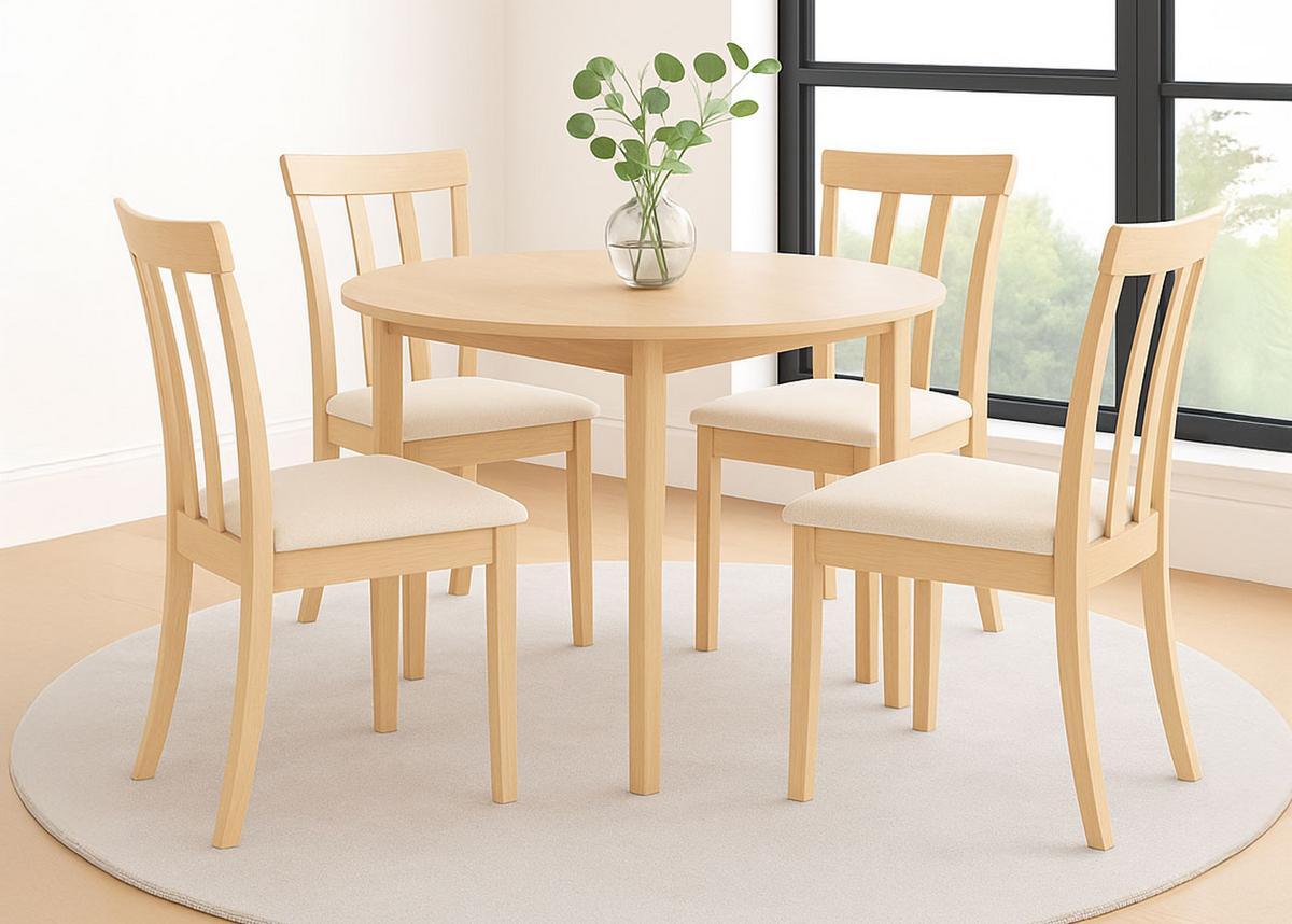 ESSZIMMERSTUHL Beige, Braun 2er-Set - Beige/Braun, Holz (42/96/58cm) - MCW