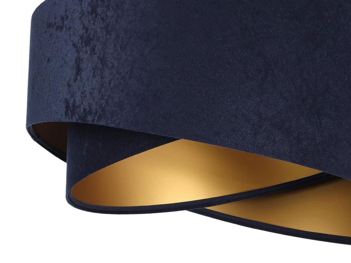 HÄNGELEUCHTE Blau 50/23 cm - Goldfarben, Kunststoff (50/1.3/23cm) - ONZENO