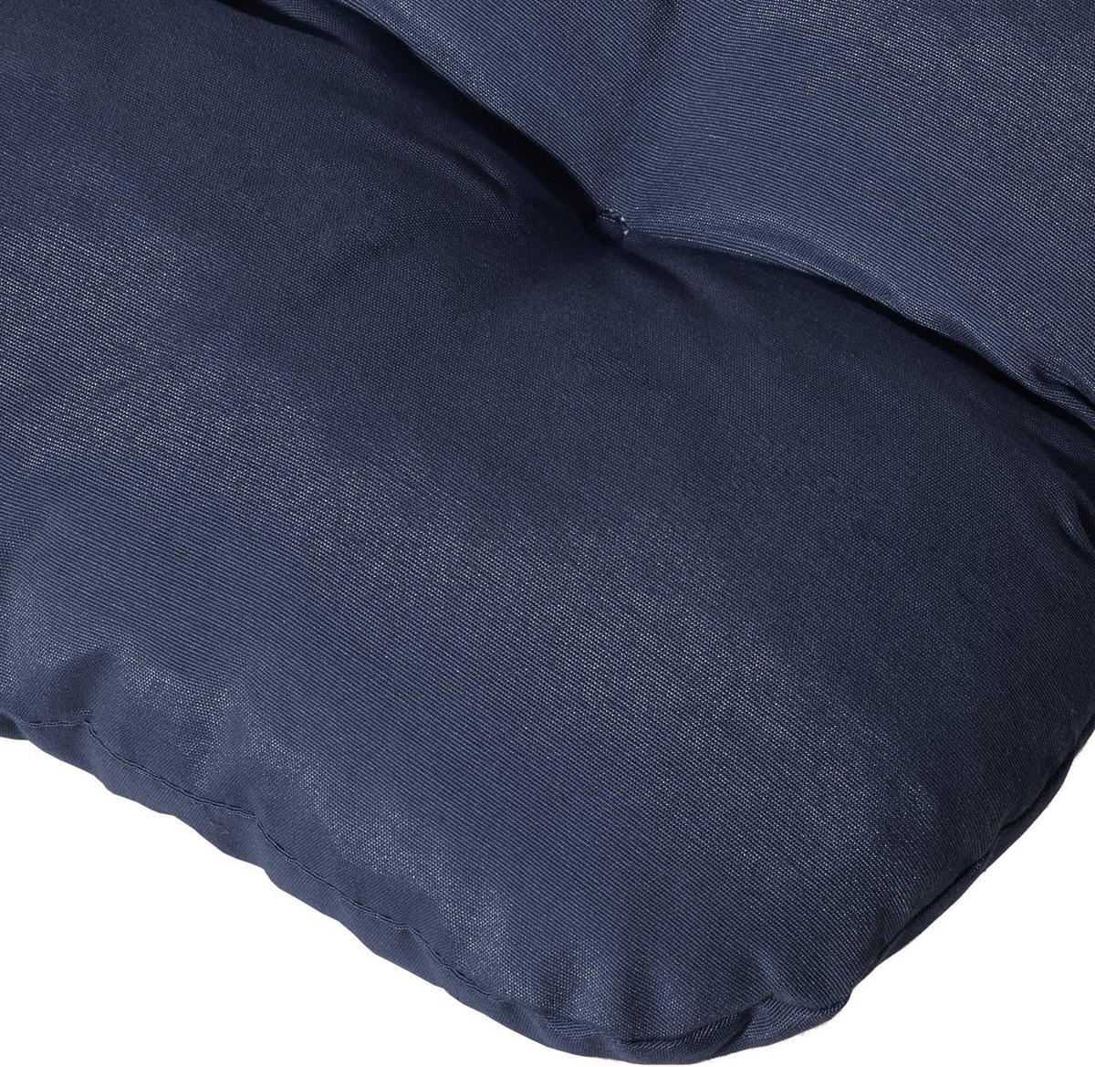 NIEDERLEHNERAUFLAGE Flair NL 100/50/8cm Dunkelblau (2tlg) - Dunkelblau, Textil (50/8/100cm) - Beautissu 