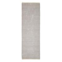 HANDWEBTEPPICH-LÄUFER Chenille 66/200 cm - Hellgrau, Textil (66/200cm) - Homescapes