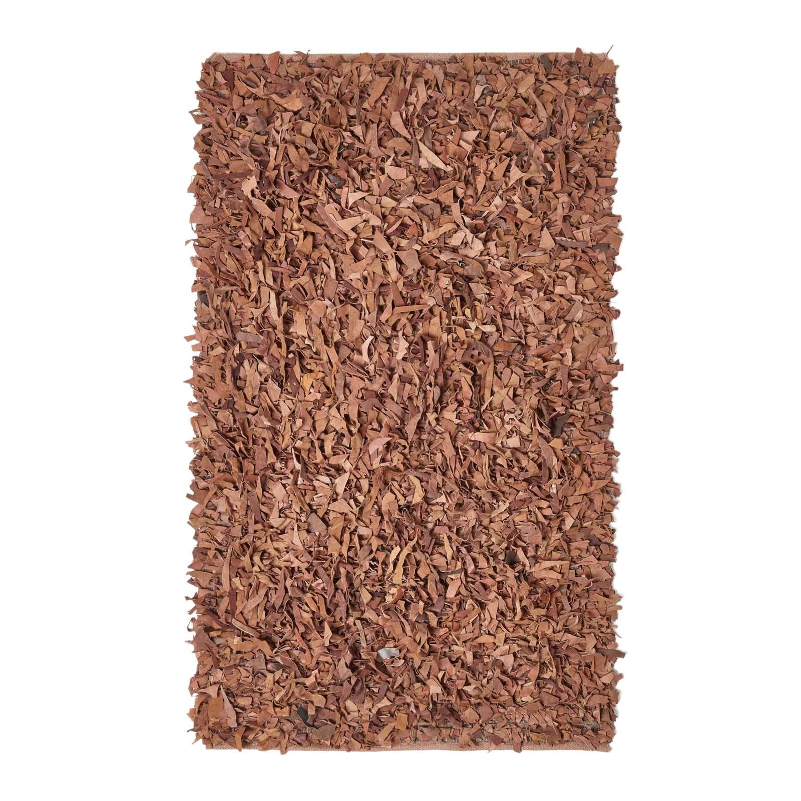 SHAGGY-TEPPICH Dallas 120/180 cm - Cognac, Leder (120/180cm) - Homescapes