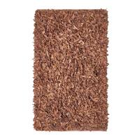 SHAGGY-TEPPICH Dallas 90/150 cm - Cognac, Leder (90/150cm) - Homescapes