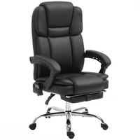 BÜROSTUHL mit Massagefunktion PC-Stuhl mit Heiz-, Liegefunktion Schwarz - Silberfarben/Schwarz, Kunststoff/Metall (67/126/66cm) - Vinsetto