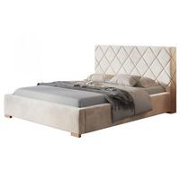POLSTERBETT Málaga mit Kopfteil, 160x200 cm, Doppelbett mit Bettkasten und Lattenrost aus Holz, Velourstoff Rosa - Pink, Holz/Textil (160/200cm) - Alpi-Möbel