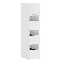 HOCHSCHRANK mit 4 Türen und offenen Fächern BZR232-W - Ahornfarben, Fell (60/186.4/40cm) - SoBuy