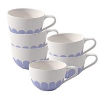 CAPPUCCINOTASSEN Fleur Couleur Bleu 300 ml 6er Set - Blau, Keramik (0.3L) - Villeroy & Boch