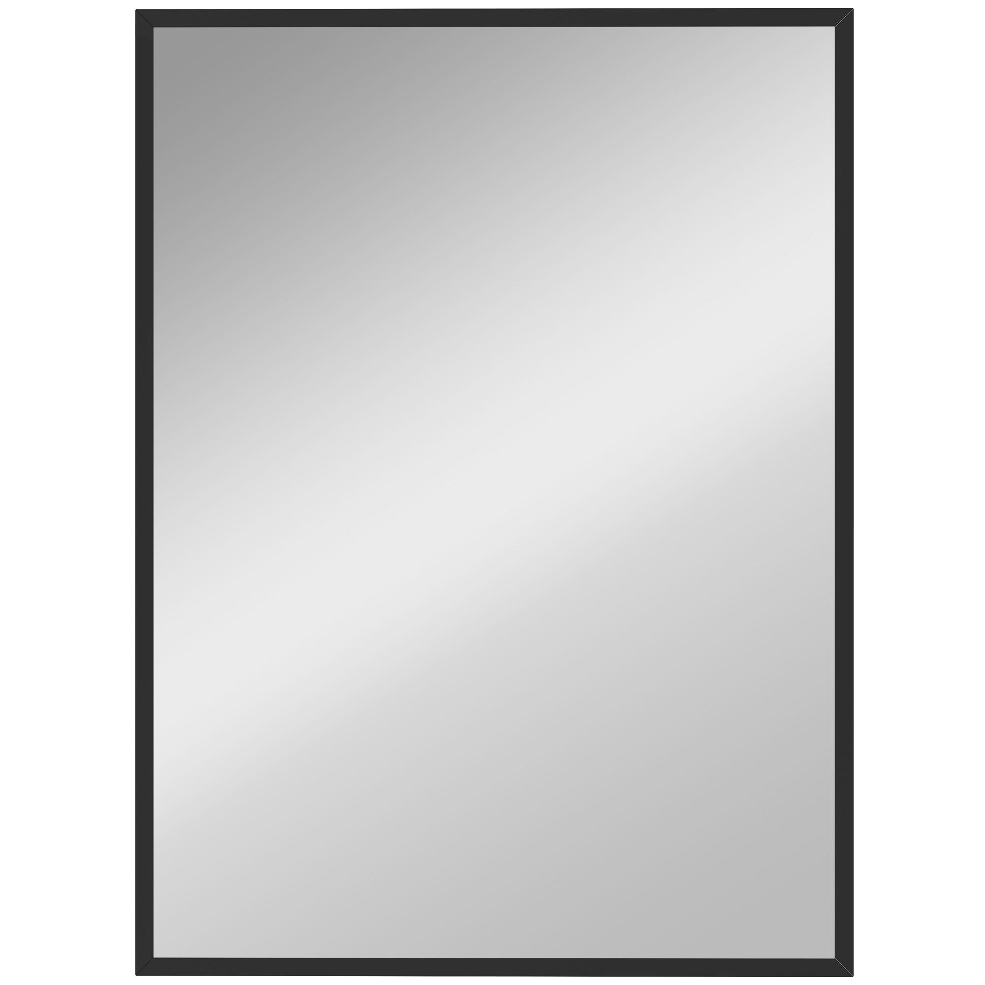 WANDSPIEGEL MDF Glas Schwarz - Schwarz, Glas/Holzwerkstoff (2/101.6/76.2cm) - HOMCOM