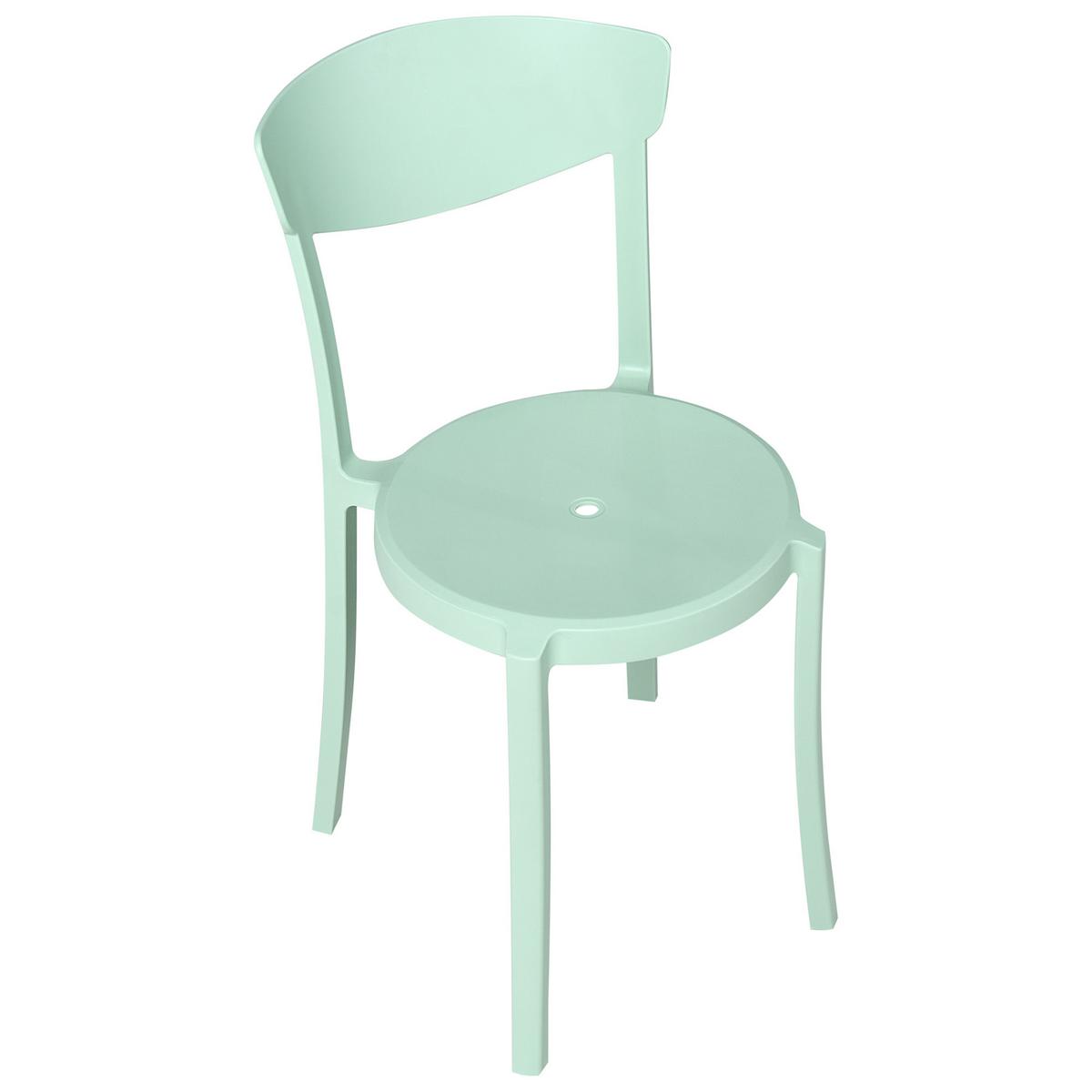 GARTENSTUHL 4er-Set Mintgrün Vieste - Mintgrün, Kunststoff (42/80/38cm) - Beliani