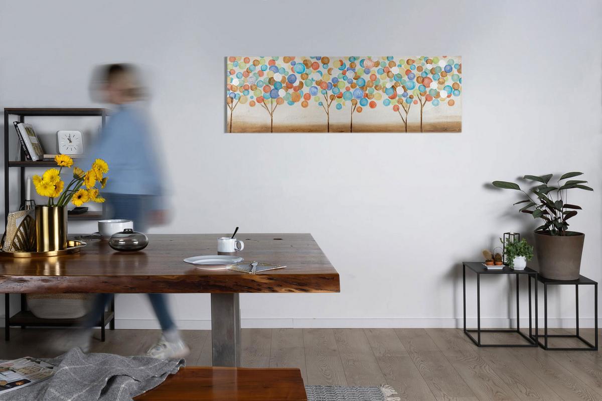 ÖLGEMÄLDE 150/50 cm - Multicolor/Weiß, Holz/Textil (150/50cm) - KUNSTLOFT