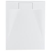 DUSCHWANNE 80/100/3 cm Weiß Azzurro - Weiß, Kunststoff (100/3/80cm) - Beliani