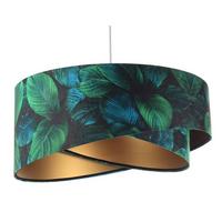 HÄNGELEUCHTE Grün 50/23 cm - Goldfarben, Kunststoff (50/1.3/23cm) - ONZENO