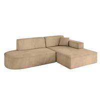 ECKSOFA Ottomane Rechts IREA-L1-v4 - 234x171x79 cm Beige - Beige, Holzwerkstoff/Textil (171/234cm) - ALTDECOR