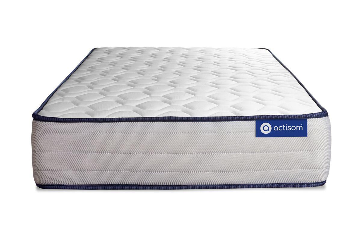 BETT Actimemo form Memory-Schaum 80 x 200 cm h3 - Kit Bettgestell Weiß - Beige/Weiß, Karton/Holz (80/200cm) - ACTISOM