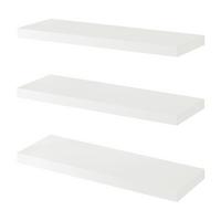 WANDREGAL-SET 3 TLG. Stranda - Weiß, Holzwerkstoff/Metall (60/3.5/20cm) - [en.casa]