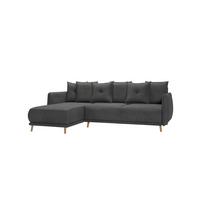 ECKSOFA Chroma Graphit Luxusmicrofaser - Graphitfarben/Braun, Holz/Textil (238/170cm) - S-Style