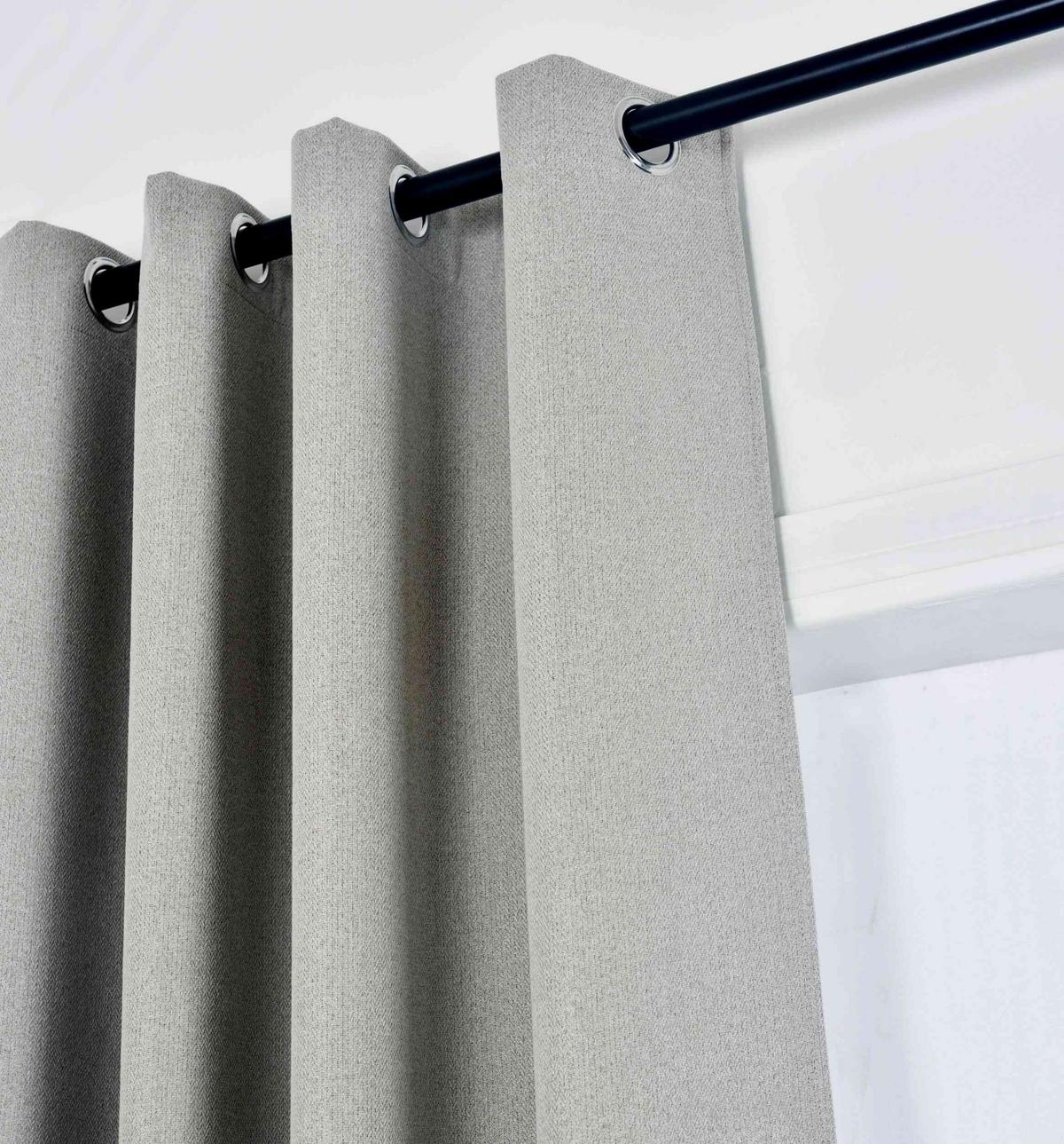 VORHANG 2ER SET »München Dark« HxB 175x145 cm Sand - Sandfarben, Textil (145/175cm) - Gardinenbox