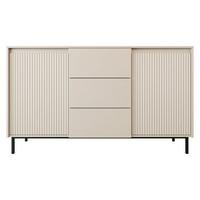 SIDEBOARD Ozmi 2D3SZ - Kaschmir/Schwarz, Holzwerkstoff/Metall (153/90/50cm) - MIRJAN24