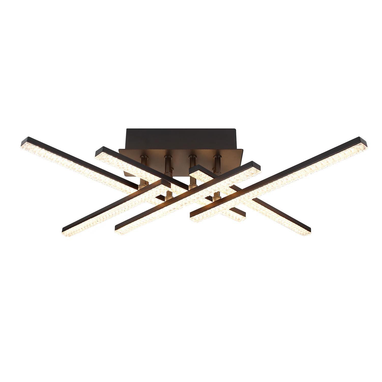 LED-DECKENLEUCHTE Orvyn 13/36/50 cm - Schwarz, Metall (36/13/50cm) - ZMH