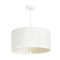 HÄNGELEUCHTE Weiß 60/100 cm - Beige/Weiß, Kunststoff (30/0.8/100cm) - ONZENO