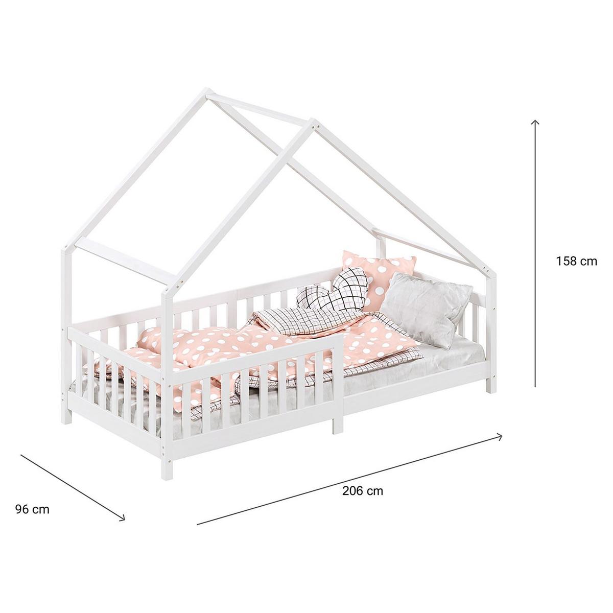 HAUSBETT CORA 90X200 CM - Weiß, Holz (96/158/206cm) - IDIMEX