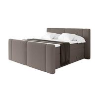 BOXSPRINGBETT mit Matratze H3/H4 - EVON KING Zanozek - 180x200 cm Braun - Braun, Holzwerkstoff (180/200cm) - ALTDECOR