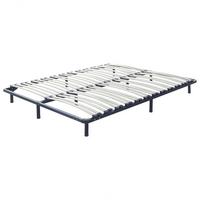 LATTENROST 160x200 cm Schwarz Combourg - Schwarz, Metall (160/21/200cm) - Beliani
