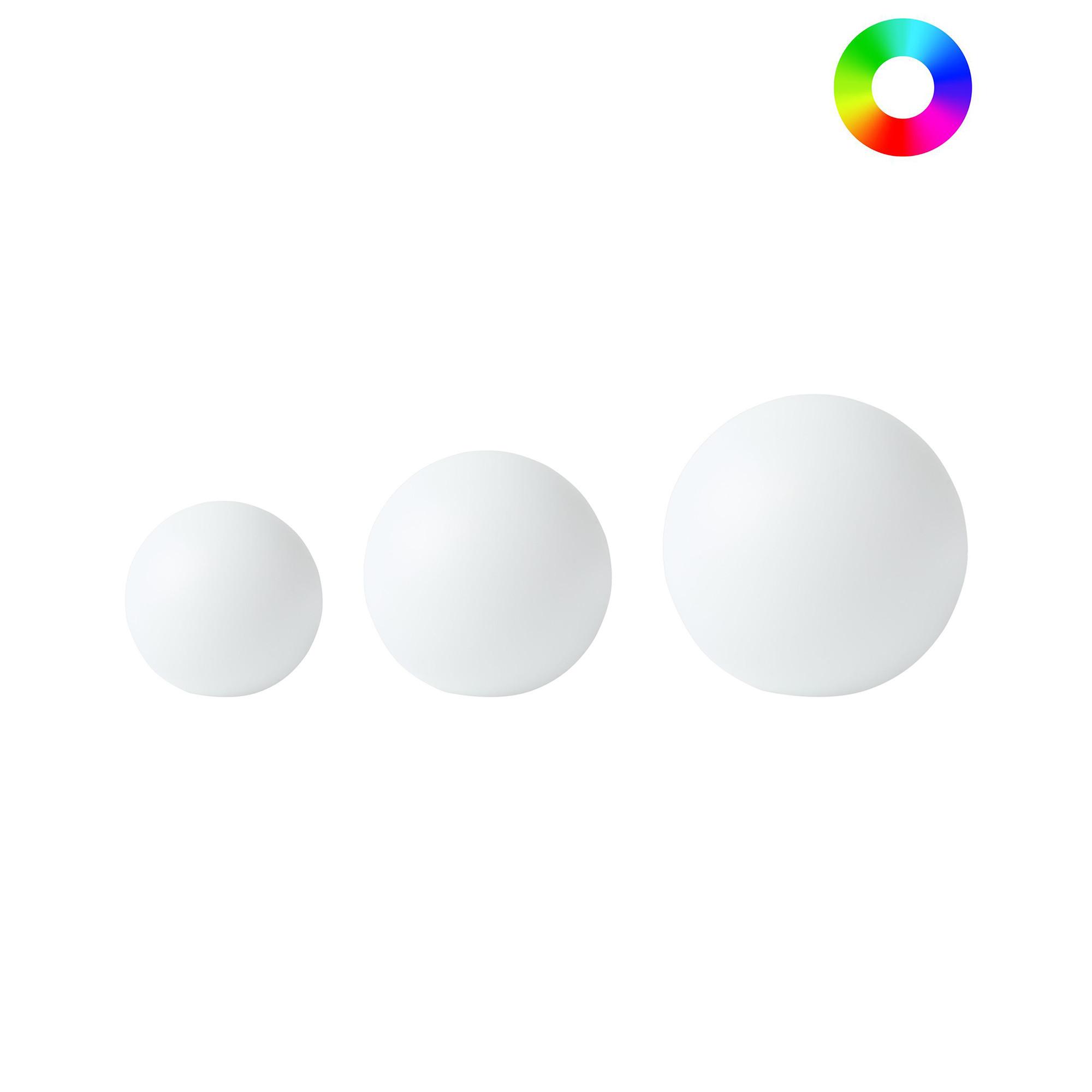 LED- KUGELLEUCHTE Weiß Lobaina - Weiß, Kunststoff (28/28/28cm) - Beliani