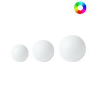 LED- KUGELLEUCHTE Weiß Lobaina - Weiß, Kunststoff (28/28/28cm) - Beliani